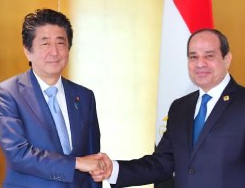 رئيس وزراء اليابان يشيد بجهود الرئيس السيسى فى إنجاح قمة (التيكاد)