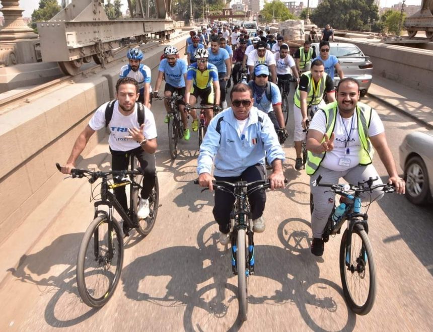 إقامة مارثون دراجات للشباب على أرض مدينة القناطر الخيرية دعماً للشباب وتنشيطاً للسياحة