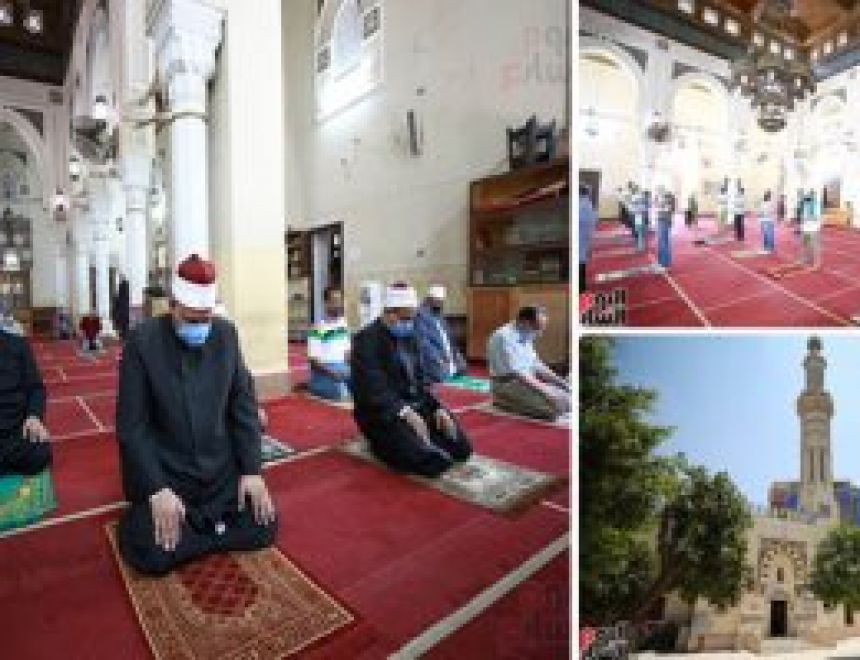 آخر جمعة بلا مصلين.. الأوقاف تنقل الصلاة من مسجد النور بالعباسية بعدد محدود.. وتبدأ الاستعدادت لعودة صلاة الجمعة بالمساجد الكبرى بدءا من 28 أغسطس.. وتؤكد: زمن الخطبة فى حدود 10 دقائق.. وإغلاق الجوامع بعد الصلاة