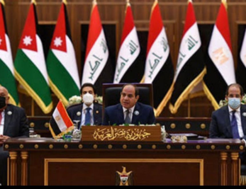 السيسى:  "مصر حريصة على تشيين مرحلة جديدة من التعاون البناء على الصعيد الثلاثى بين مصر و العراق والاردن"