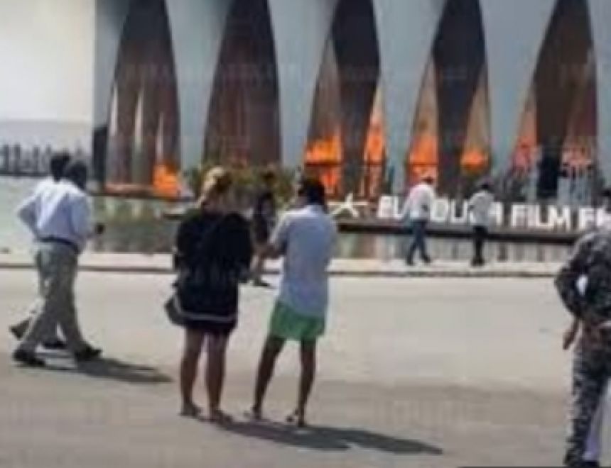 حريق هائل قبل إفتتاح مهرجان الجونة