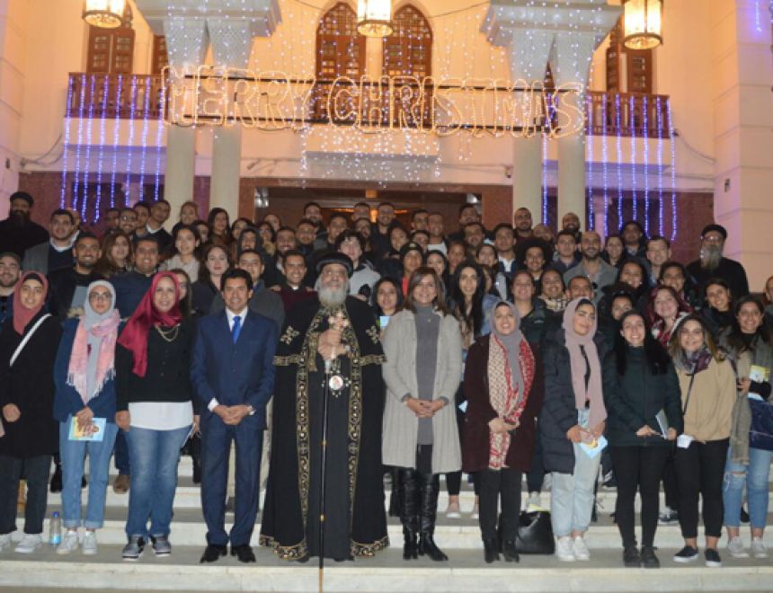لقاء وفد من شباب المصريين بالخارج مع البابا تواضروس