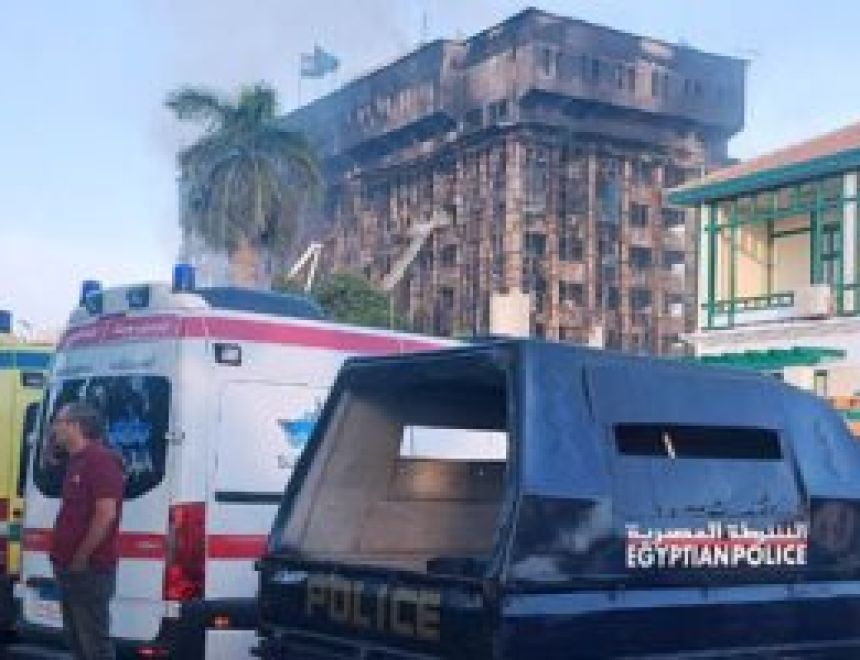 ارتفاع عدد مصابى حادث حريق مديرية أمن الإسماعيلية إلى 25 شخصا