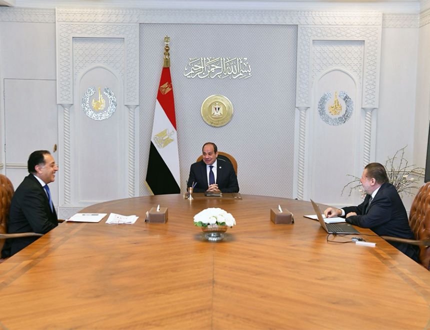 الرئيس السيسي يستعرض الجهود المبذولة للاستمرار في خفض معدلات التضخم