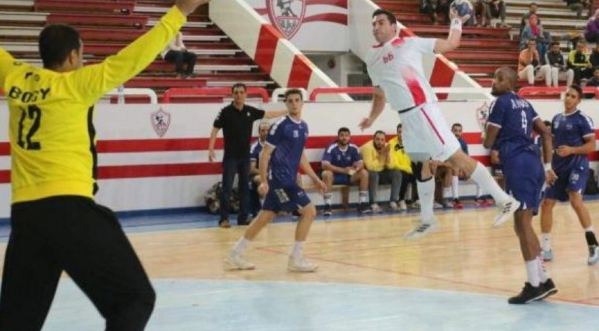 كرة اليد الزمالك تفوز على الجزيرة 