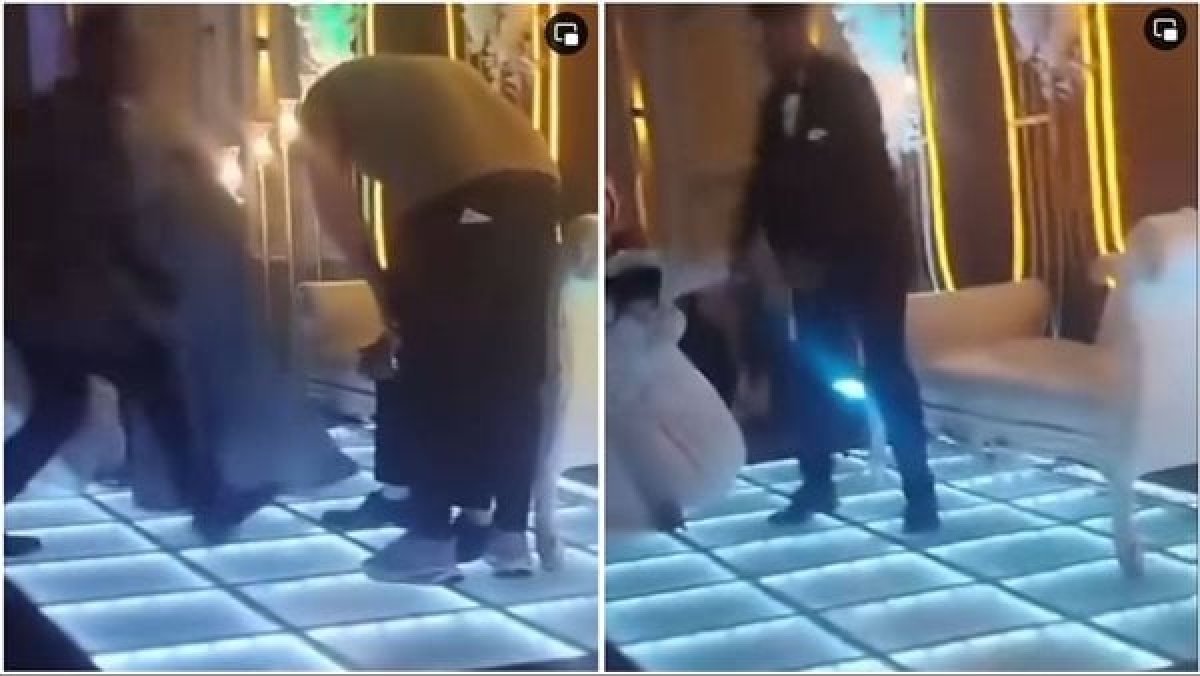 عريس كفر صقر يثير غضب المتابعين.. ضرب العروسة ووقعها في القاعة