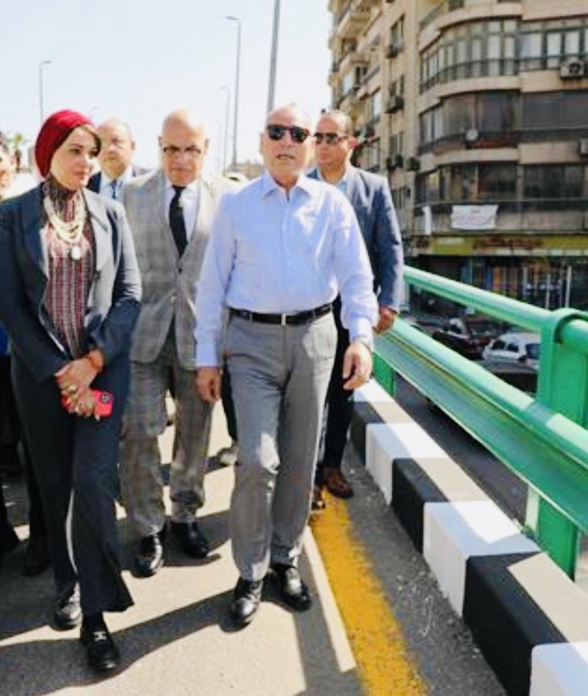 محافظ القاهرة يتفقد أعمال تطوير كوبري أحمد سعيد المعدني