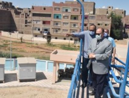 محافظ أسيوط يتفقد أعمال احلال وتجديد محطة مياه التشيكى بحى شرق" صور"