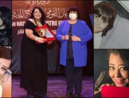 ياسمين وافى تهدى جائزتها بالقومى للمسرح إلى والدها الراحل