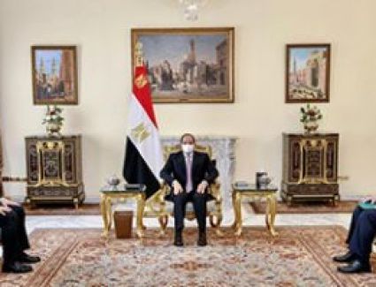 الرئيس السيسى يستقبل رئيس مخابرات فرنسا بحضور الوزير عباس كامل