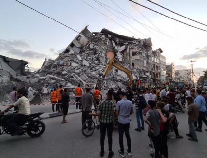 مصر دولة أفعال..إزالة الركام والدمار الذى خلفه العدوان الإسرائيلى في غزة