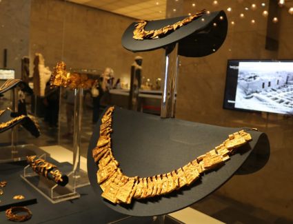 الوفد الإعلامى الروسى يزور متحف الحضارة بالفسطاط