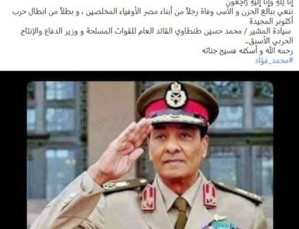 محمد فؤاد ينعي المشير طنطاوى  