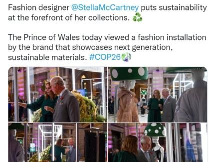 يحتفى ولى عهد بريطانيا بالازياء و قائلا هي الاستدامة