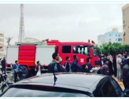 إشتعال حريق بشقة في الوراق وإصابة طفلين