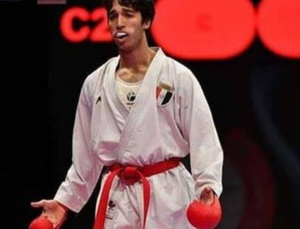 لاعب منتخب مصر للكاراتيه يتوج بالميدالية الذهبية فى بطولة الشرطة العربية