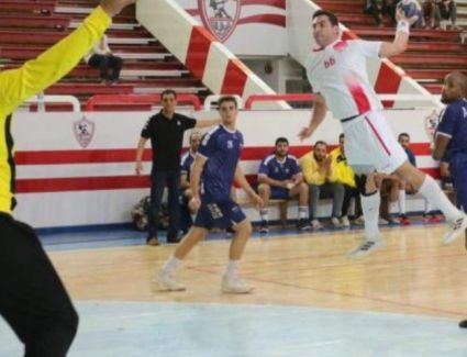 كرة اليد الزمالك تفوز على الجزيرة 