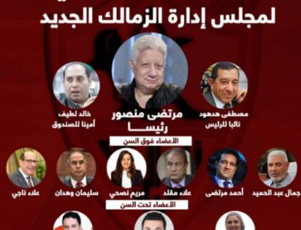 الزمالك يعلن عن مجلس الإدارة الجديد 