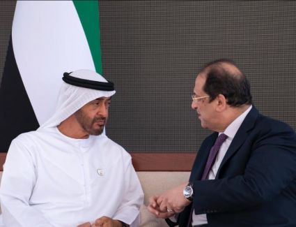 استقبل ولى عهد أبو ظبى الشيخ محمد بن زايد، رئيس جهاز المخابرات العامة المصرية
