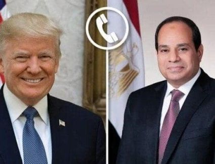 "ترامب" يؤكد للرئيس السيسي اعتزازه بعلاقات الشراكة الاستراتيجية التي تجمع البلدين