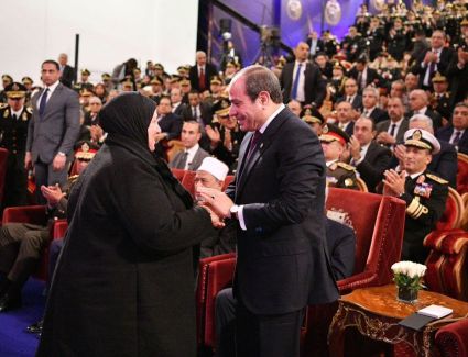 المتحدث الرئاسي ينشر صور الرئيس السيسي خلال حضوره احتفالات عيد الشرطة